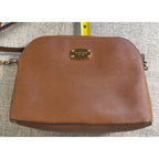 Michael Kors Cindy LG Dome Crossbody Bag Brown Saffiano Leather 35S6GCPC3L