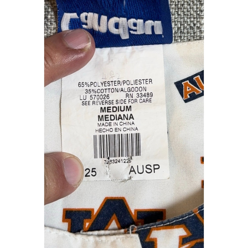 Auburn Tigers Landau Scrub Jacket Womens M Nurse Medical Warm Up Snap Front