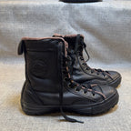 Converse Chuck Taylor Leather Fur Hi Rise Boots Black 553387C Size 4 Zip