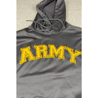 US Army Hoodie Mens Black Gold Embroidered Logo Pullover Military Sweatshirt