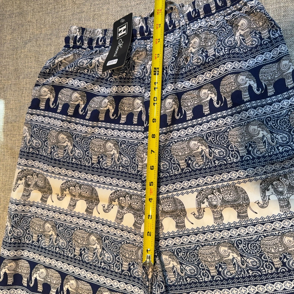 Boho Lounge Yoga Hemxi Elephant Palazzo Pants Women’s Wide Leg Festival NWT