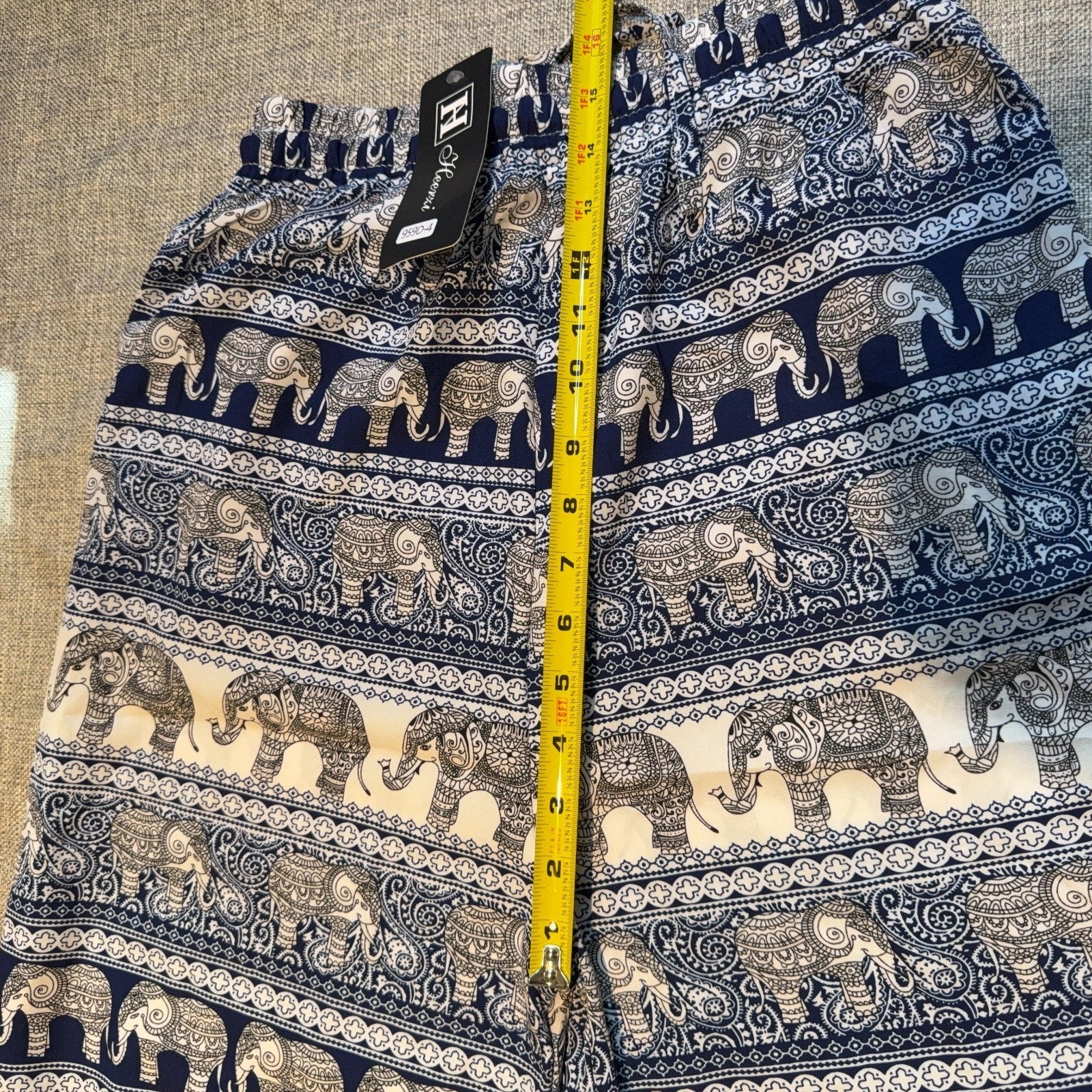 Boho Lounge Yoga Hemxi Elephant Palazzo Pants Women’s Wide Leg Festival NWT