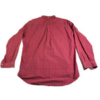 Tommy Hilfiger Shirt Mens L Red Navy Gingham Check Button Down Crest Logo