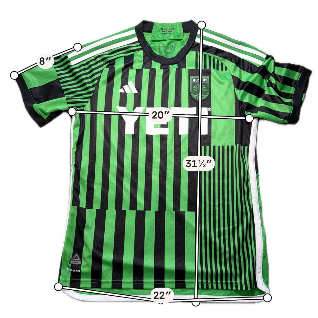 Austin FC 2023 2024 Adidas Authentic Las Voces Jersey Men L MLS YETI HI1836