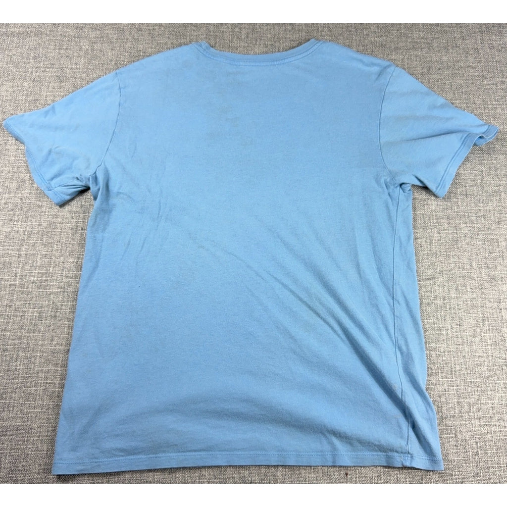 Manchester City Nike Tee Mens Medium Blue Soccer Football Pocket Shirt