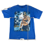 Vintage Y2K Rey Mysterio WWE T Shirt Mens M Blue Wrestling 619 Graphic Tee