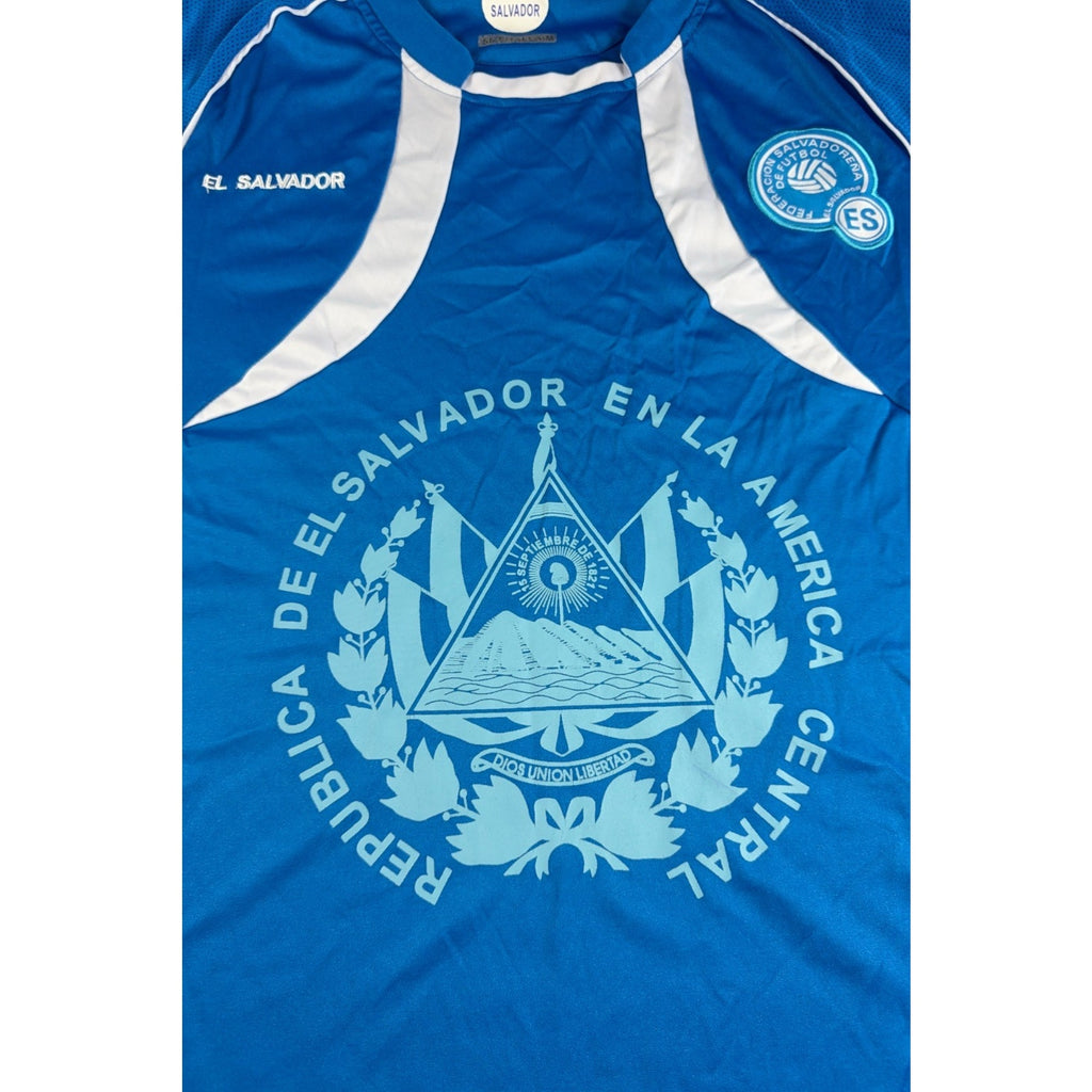 El Salvador La Selecta Soccer Jersey Peña Size M Blue FES Futbol Supporter Shirt