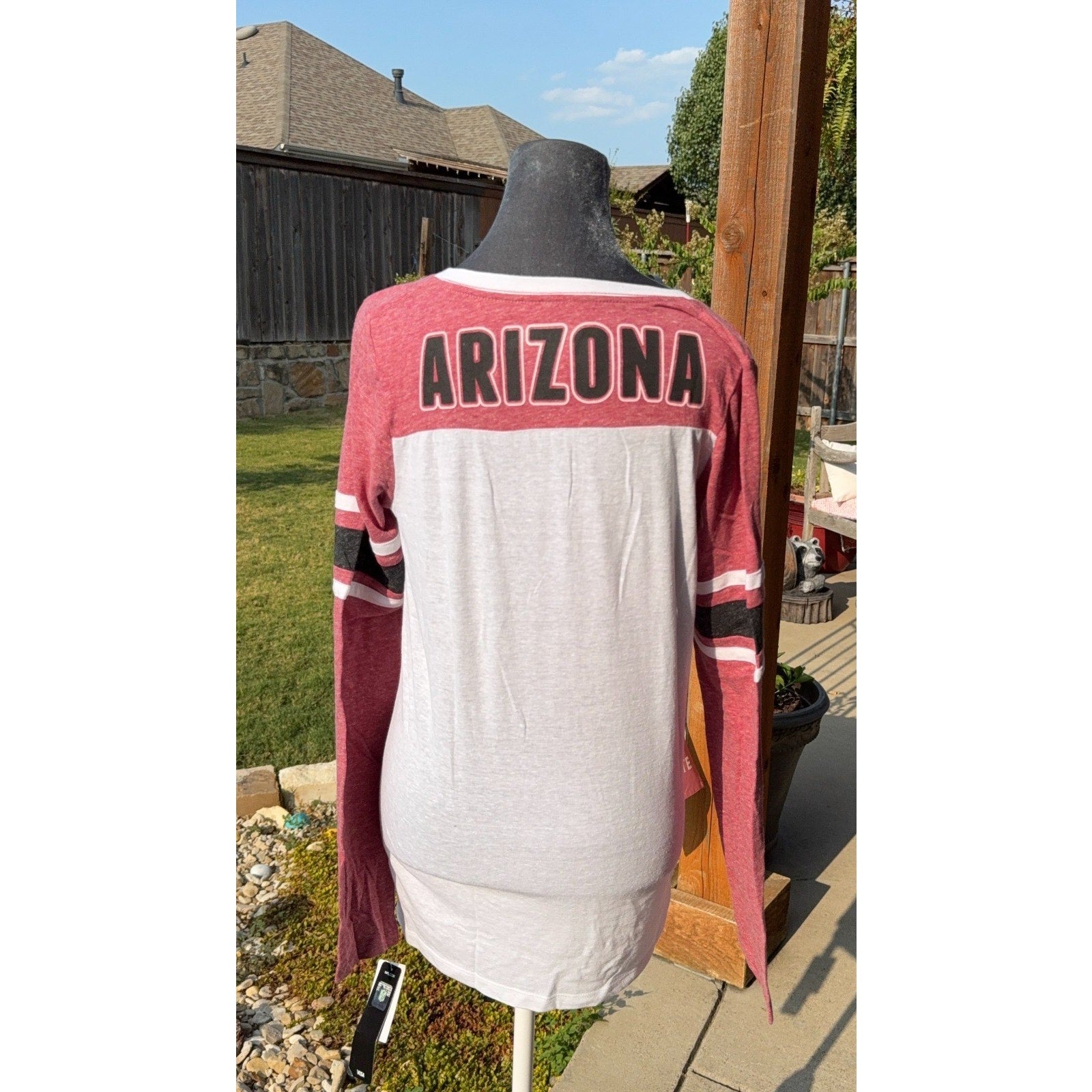 Arizona Cardinals Shirt Womens L NWT NFL Team Apparel Long Sleeve V Neck