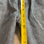 Chams Denim Jeans Mens 32x31 Gray Black Red Embroidered Pockets Y2K Straight