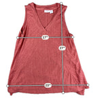 Sigrid Olsen 100% Linen Tank Top Women Small Coral V Neck Tunic A Line