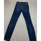 J.Crew Women's Size 26 Dark Wash Slim Jeans Raw Frayed Hem 28.5 Inseam