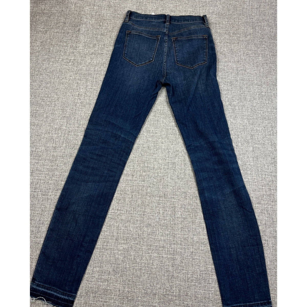 J.Crew Women's Size 26 Dark Wash Slim Jeans Raw Frayed Hem 28.5 Inseam