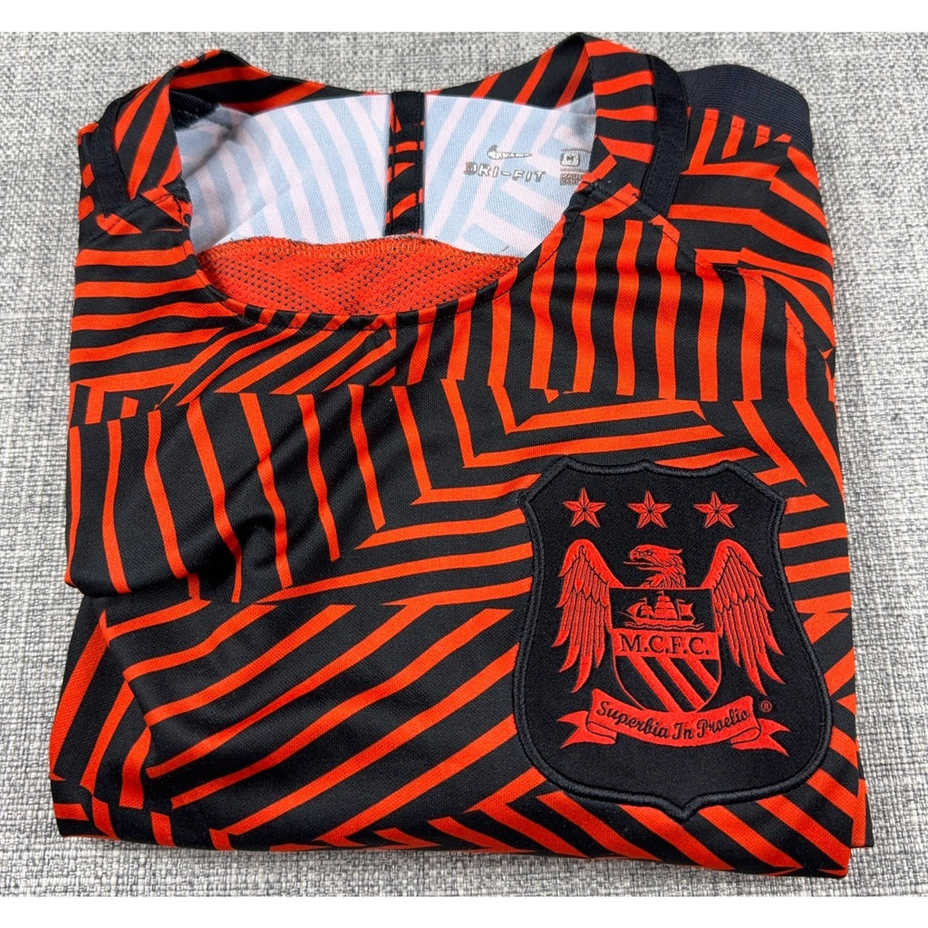Manchester City Nike Dri-FIT Soccer Shirt Men M Red Black MCFC Football Jersey