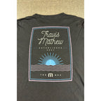 TravisMathew T Shirt Mens M Black Graphic Golf Sunset Established 2007 Tee