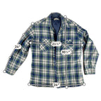 Vintage 1980s Bruce Jenner Plaid Flannel Shacket Mens L Quilted Lined Korea