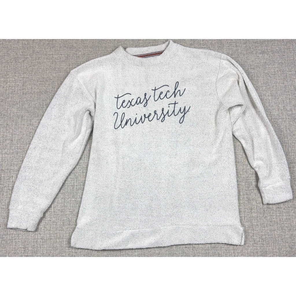 Pressbox Texas Tech University Sweatshirt Women XL Gray Script French Terry