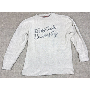 Pressbox Texas Tech University Sweatshirt Women XL Gray Script French Terry