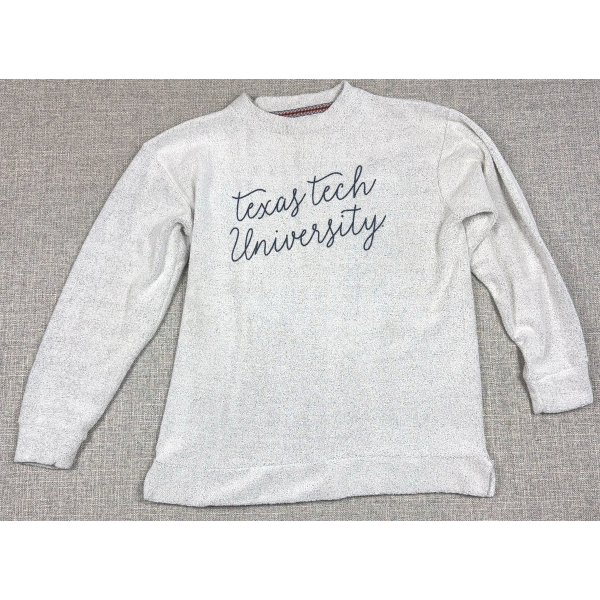 Pressbox Texas Tech University Sweatshirt Women XL Gray Script French Terry