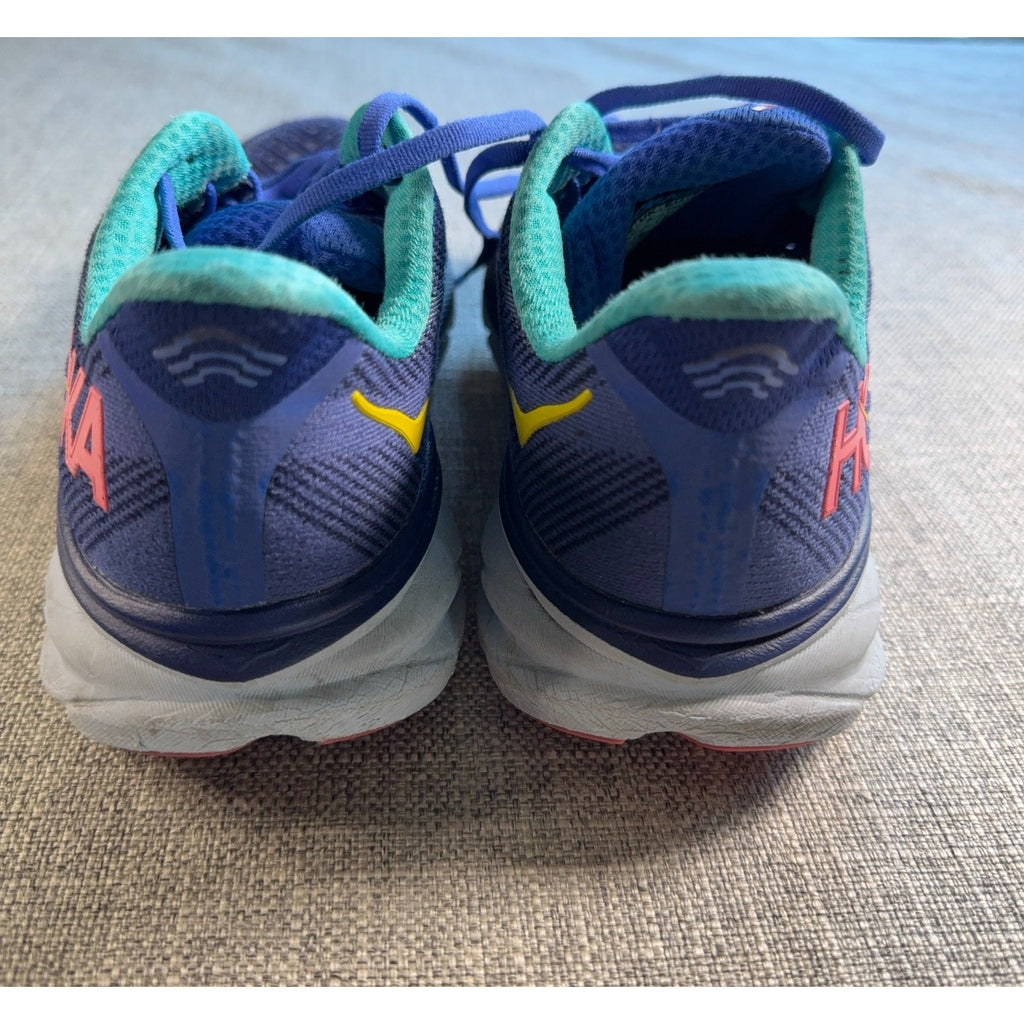 HOKA Clifton 9 Womens 7.5B Shoes Bellwether Blue Ceramic 1127896-BBCRM