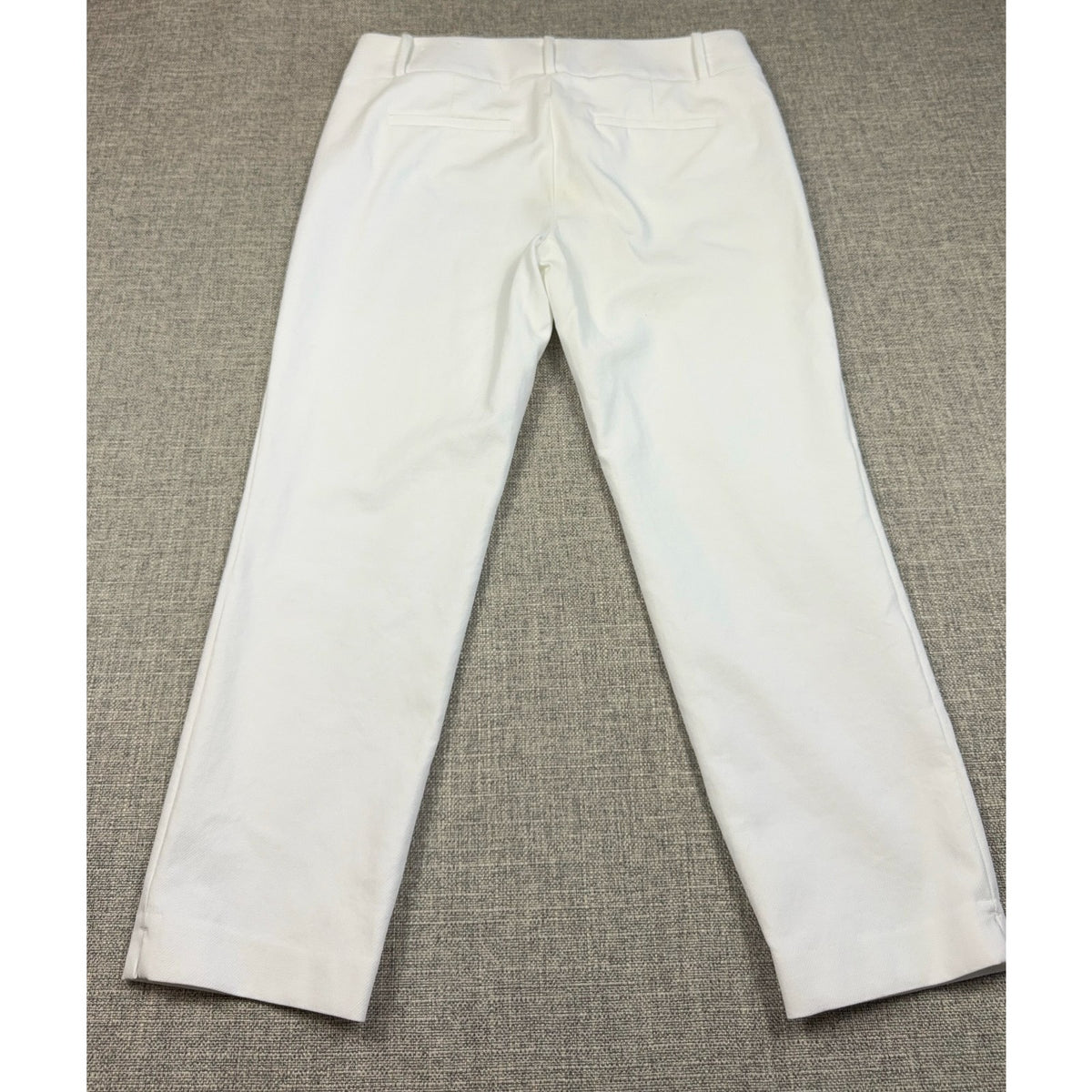 Ann Taylor LOFT Marisa Women’s 8 White Cropped Straight Dress Pants 24" Inseam