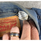 Levi's 72334 Men's M Denim Trucker Jacket Blue Distressed Faded Jean Jacket