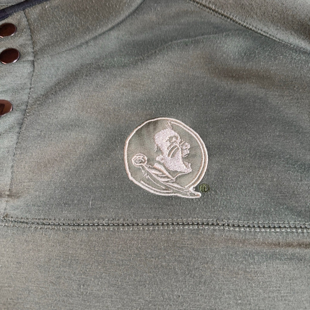 Florida State Seminoles Colosseum Pullover Mens XXL OHT Military Green Fleece