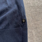 Ted Baker London Wool Knit Polo Shirt Womens Size 2 Navy Quarter Zip Short Sleev