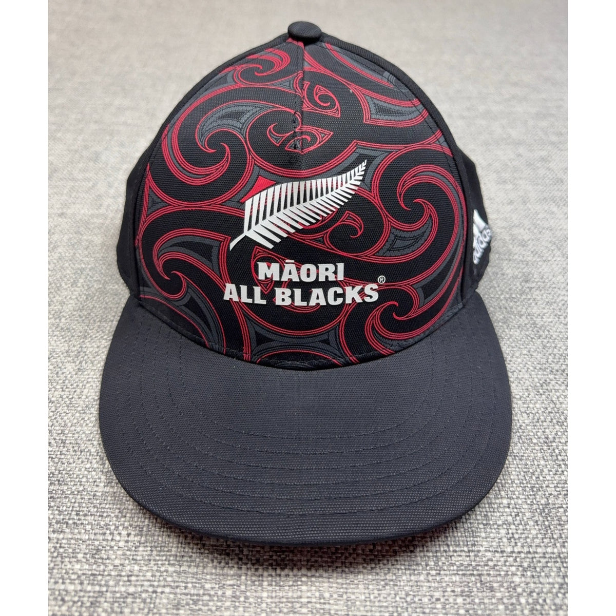 Adidas Maori All Blacks Snapback Hat New Zealand Rugby Black Red OSFM