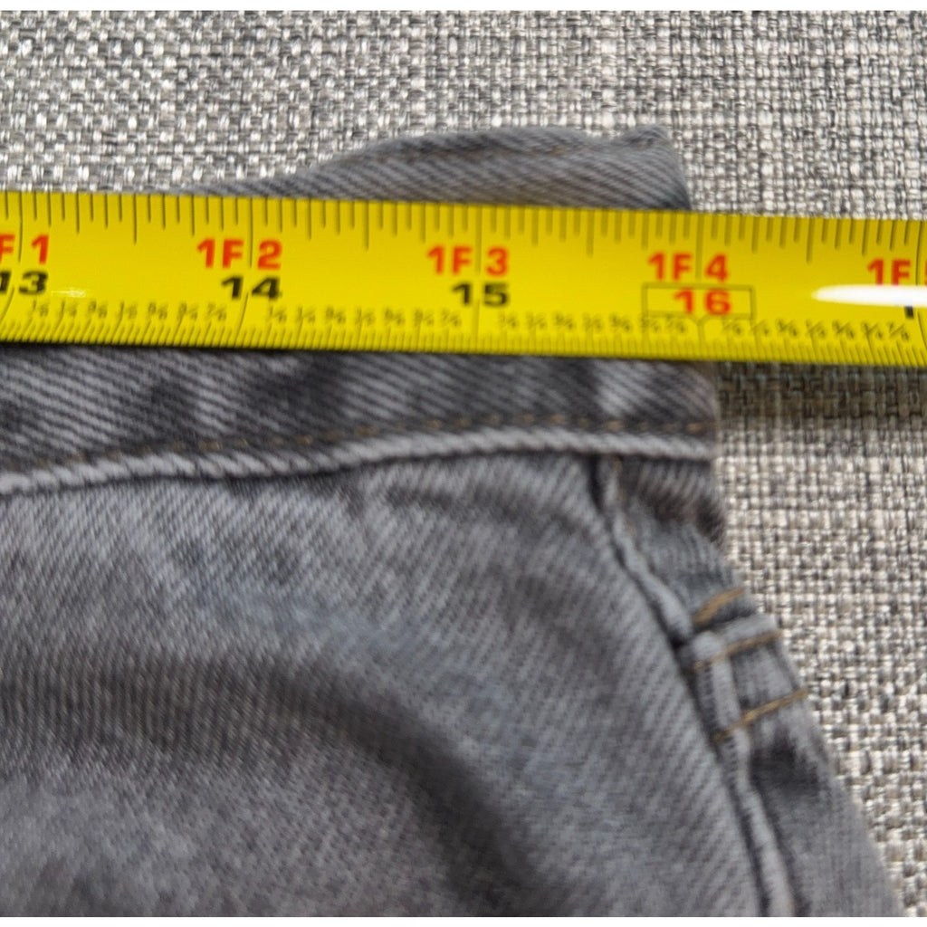 BDG Skate Fit Gray Baggy Jeans 31 Y2K Grunge Wide Leg Raw Hem Skater Denim