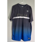 Umbro Italia Italy Soccer Training Jersey XL Blue Gray Gradient Football Shirt