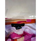 Sanctuary M Bright Abstract Print Open Back Blouse Pink Orange Mod Retro Top