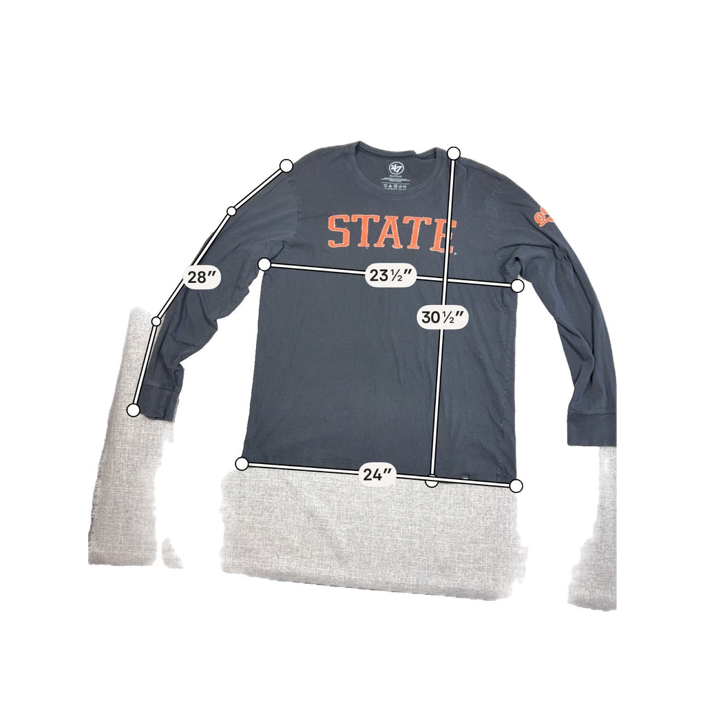 '47 Oklahoma State Cowboys Long Sleeve Shirt Men's XXL Black OSU NCAA