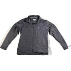 Nike Windbreaker Jacket Mens Large Black Gray White Full Zip Lightweight Lined
