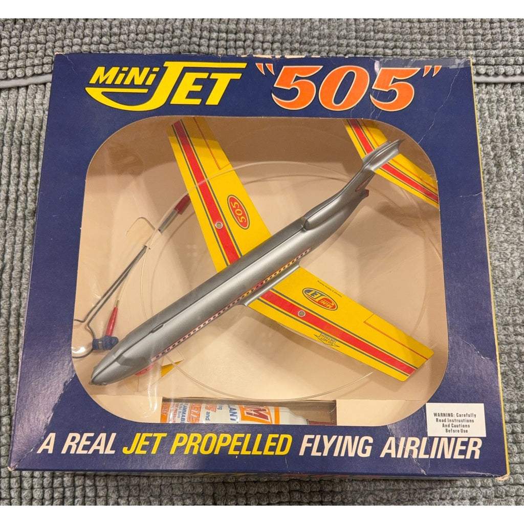 1970 Victor Stanzel Mini Jet 505 ZOOM Jet Propelled Airliner Toy Plane Boxed