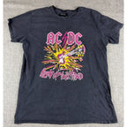 AC/DC Blow Up Your Video T Shirt Mens M Black Distressed Rock Band Graphic Tee