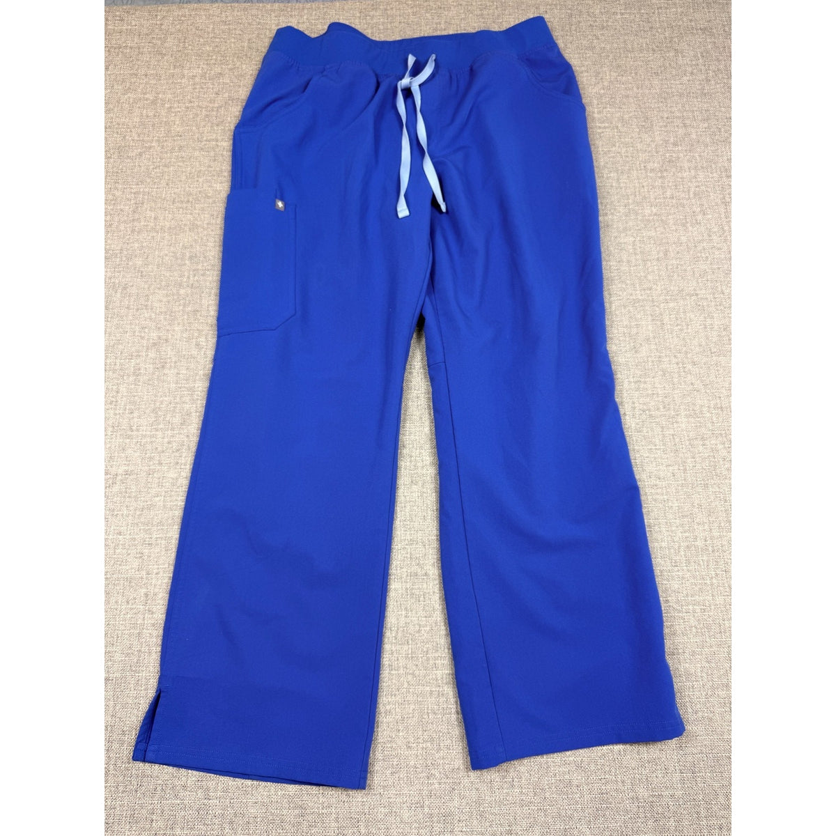 FIGS Kade Cargo Scrub Pants Women XL Petite Royal Blue Straight Leg 1000219