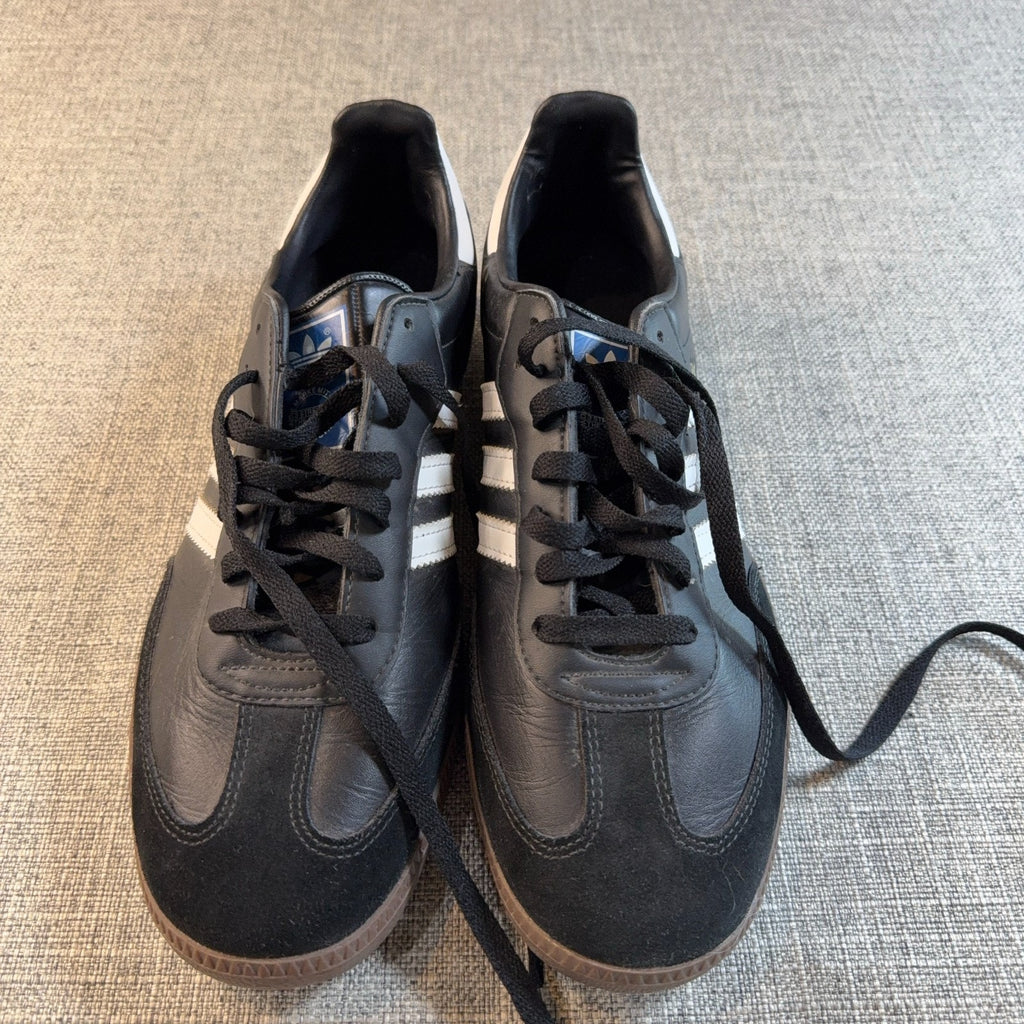 adidas Samba G17100 Mens 9.5 Black White Gum 2010 Leather Sneakers