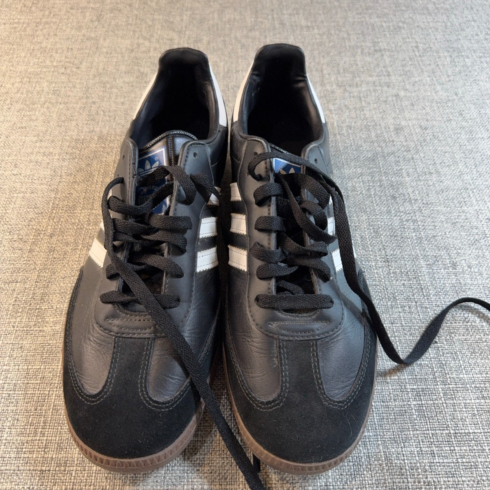 adidas Samba G17100 Mens 9.5 Black White Gum 2010 Leather Sneakers