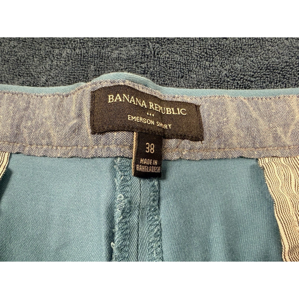 Banana Republic Emerson Shorts Men’s 38 Lot of 2 Blue & Windowpane Casual Golf