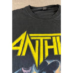 Anthrax Among The Living T Shirt M&O Gold Black Thrash Metal Band Tee XL