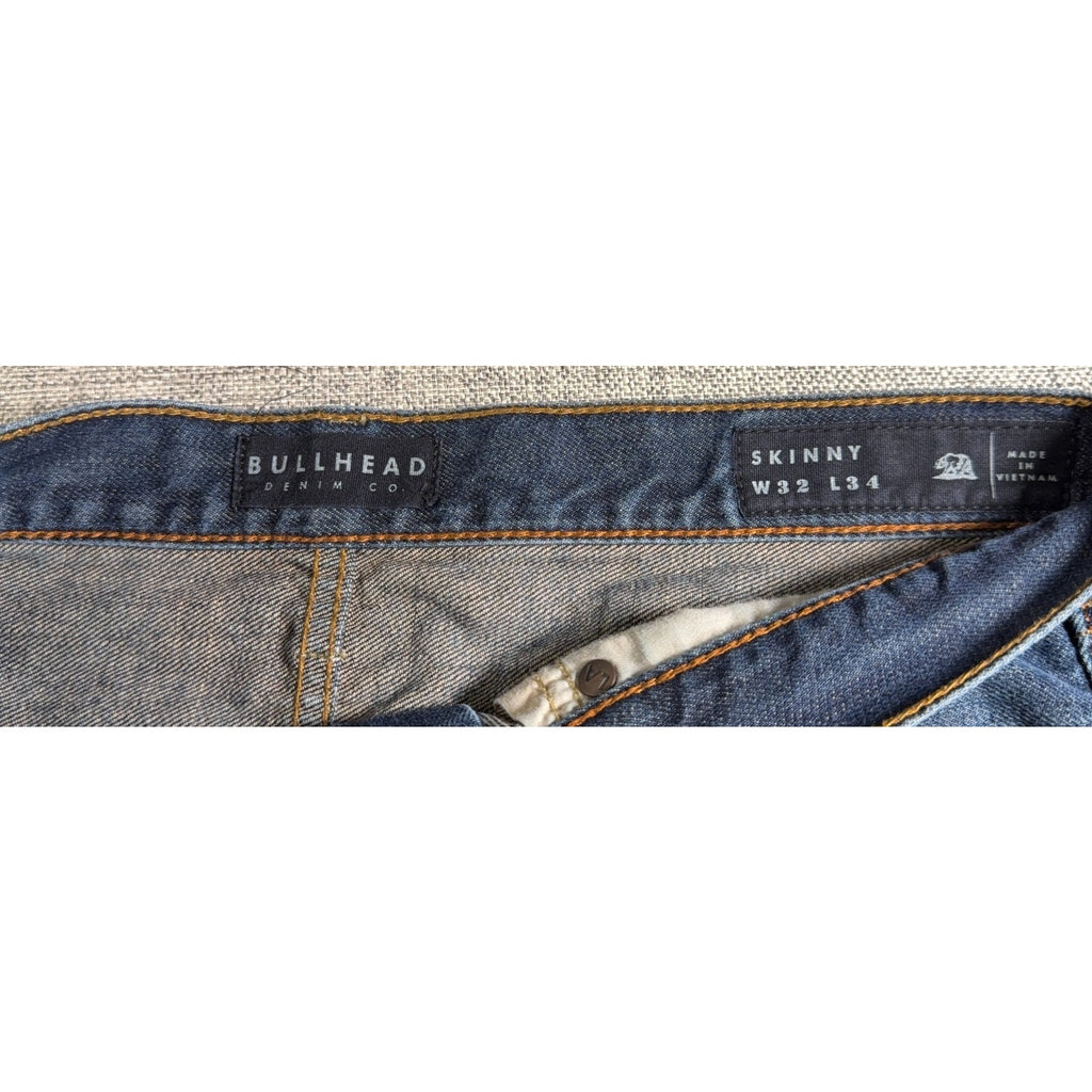 Bullhead Denim Co Jeans Mens 32x32 Skinny Dark Wash Blue Stretch PacSun Denim C