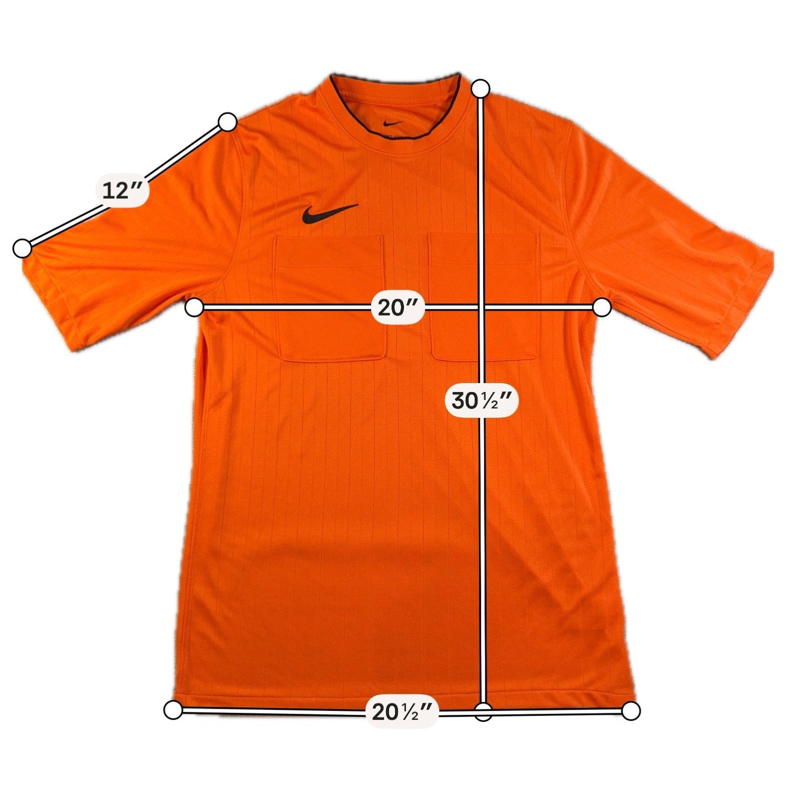 Nike Dri-FIT Referee II Soccer Jersey Men's L Orange Slim Fit DH8024-819