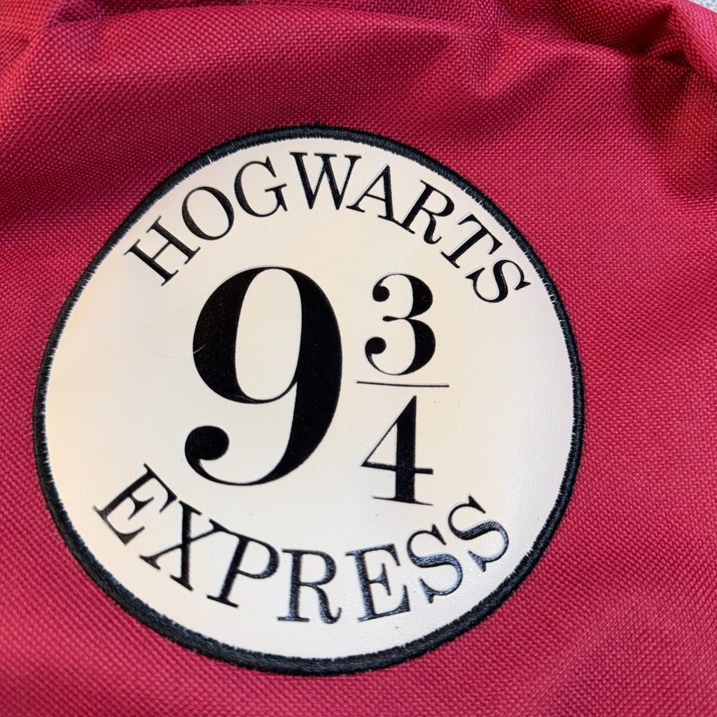 Harry Potter Hogwarts Express Platform 9 3/4 Backpack Red Black Ticket Charm