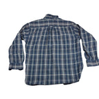 Vintage Tommy Hilfiger Plaid Button Down Shirt Mens L Blue Gray 90s Y2K Flag