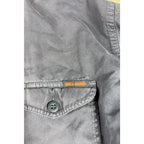 Lucky Brand Mens M Blue Utility Work Shirt 100% Cotton Long Sleeve Button Up