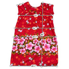 Vintage 60s Ui-Maikai Hawaiian Muumuu Dress Red Hibiscus Cotton L XL