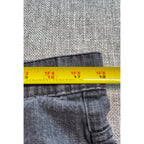 Chams Mens Jeans 36 Gray Black Y2K Embroidered Pocket Straight Leg Denim
