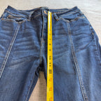 Judy Blue Jeans Womens 11/30 Skinny Fit Stretch Front Seam Dark Wash Denim