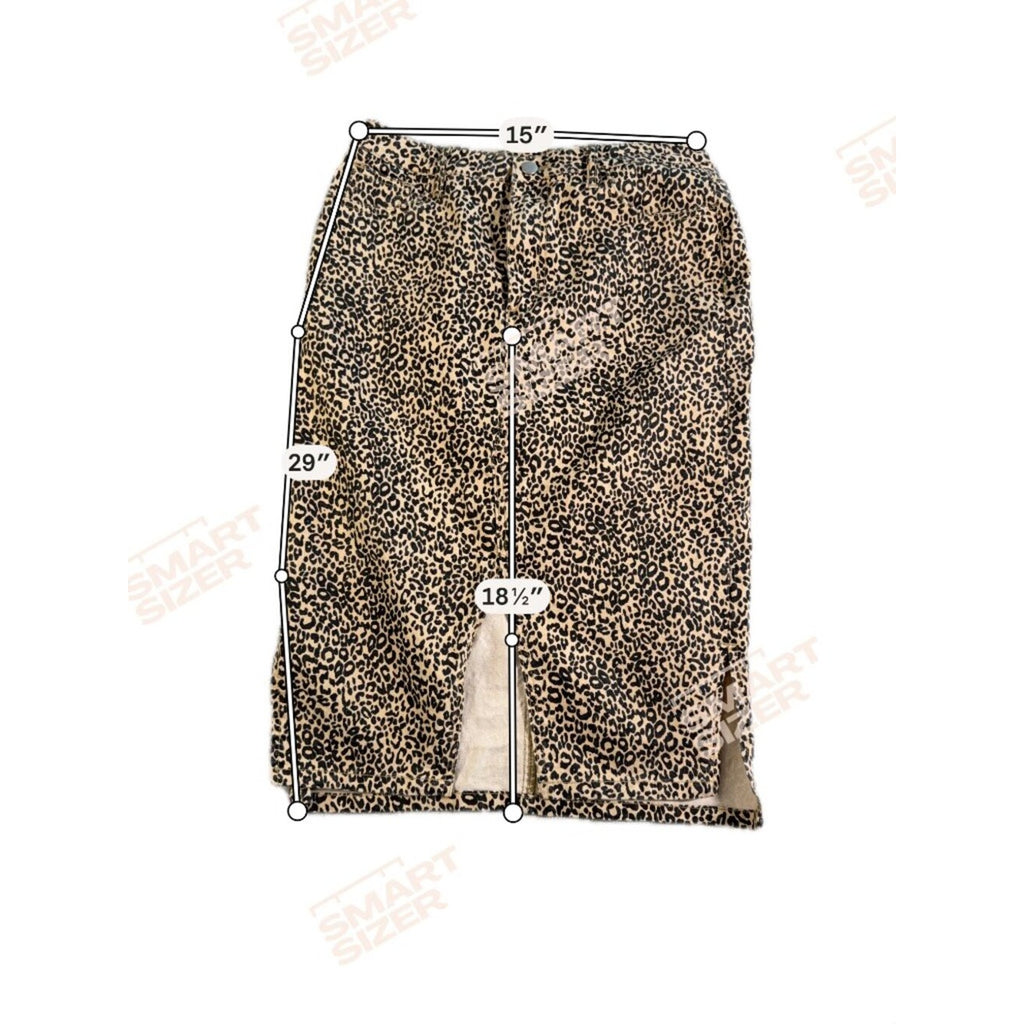 Leopard Print Resort Vacation Statement Skirt Casual