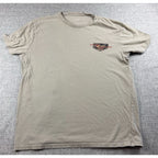 Wrangler ZZ Top Lowdown Since 69 Mens L Tan Double Sided Graphic T Shirt